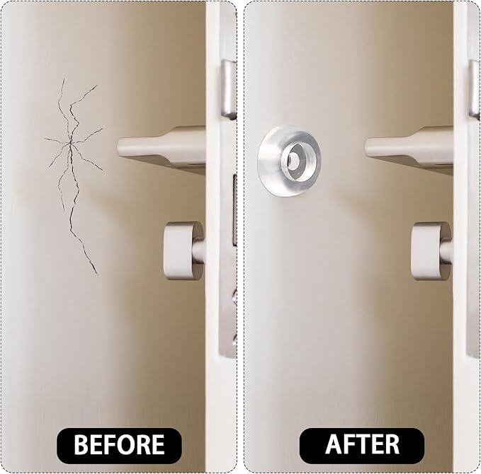 100 Pcs Cabinet Bumpers Clear Rubber Door Stops with Screws Sound Dampening Kitchen Cabinet Dots Pads for Drawers, Door, Wall Protection