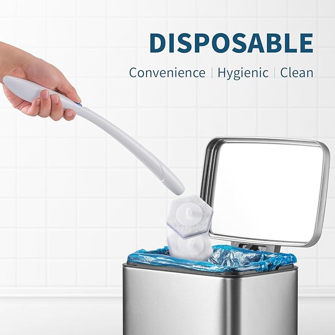 Compatible with Clorox Toilet Wand – Disposable Toilet Brush Head Refills (32 Count), Wand Not Included