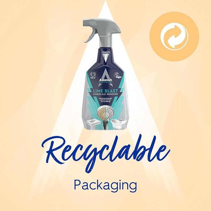 Astonish Specialist Ultimate Limescale Remover Cool Eucalyptus - No Scrub Cleaner Tackles Hard Water, Limescale, Rust & Calcium - Cruelty Free Bathroom & Kitchen Cleaning Solution, 750ml Spray Bottle
