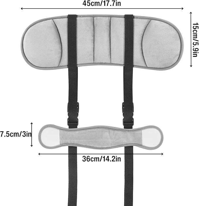 PandaEar Car Seat Toddler Head Support, Adjustable Baby Carseat Head Holder Strap for Car Seat Stroller, Soft Neck Relief Band for Kids Infants Comfortable Travel Sleep