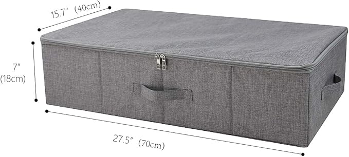 iwill CREATE PRO Under Bed Storage Container, Underbed Shoe Storage Organizer Box with Lid,Dark Gray