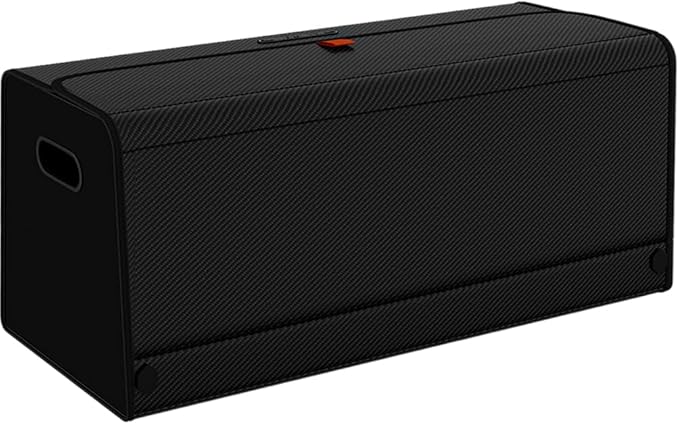 GMQ Car Trunk Organizer for SUV, Car Organizers and Storage with Collapsible Storage, Magnetic Lid, Large Capacity for SUV, Truck, MPV (Carbon Black, XXL-29.5×13×12.5 IN)