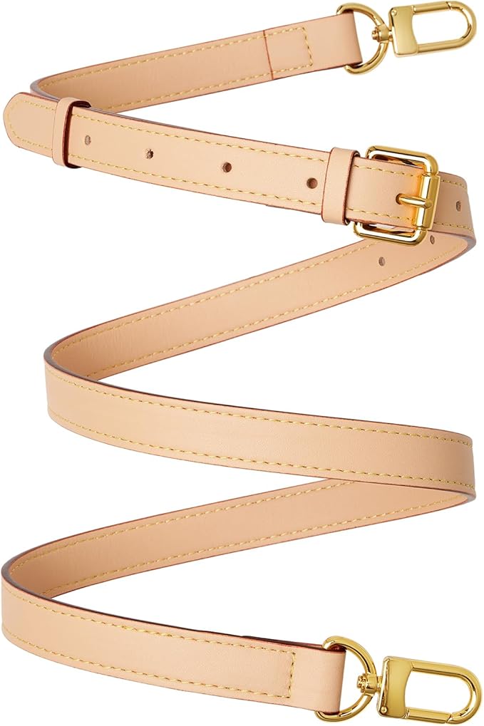 Genuine Vachetta Leather Crossbody Strap Genuine Leather Adjustable Replacement Strap for Shoulder Bag Handbag Purse