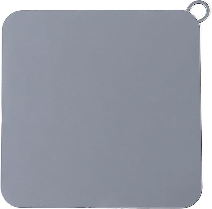 Silicone Tub Stopper Floor Drain Cover, 2 Pieces Sewer Anti-Odor Mat Deodorizing Drain Plugs for Kitchen, Bathroom, and Laundry (5x5 inch) Grey