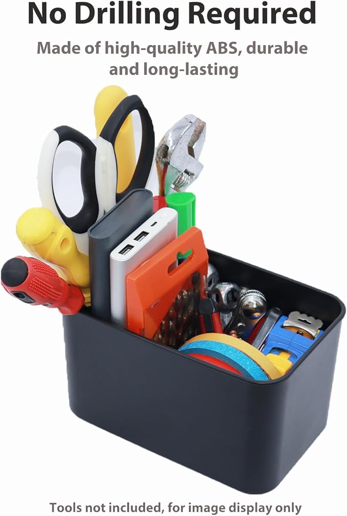 Magnetic Storage Box for Metal Surfaces, Magnetic Cup Holder Magnet Organizer Holder Holds Phones Glasses Keys Tissues, Fits Golf Carts, Forklifts, Tractors, School Bus