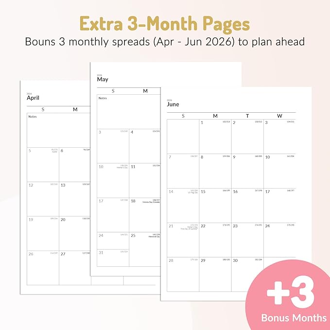 Forvencer Academic Planner 2026-2027, Hardcover Calendar Planner Weekly & Monthly, July 2026 - June 2027, 6" x 8", Daily Agenda with Tabs, College School Organizer for Student Teacher, Navy Blue