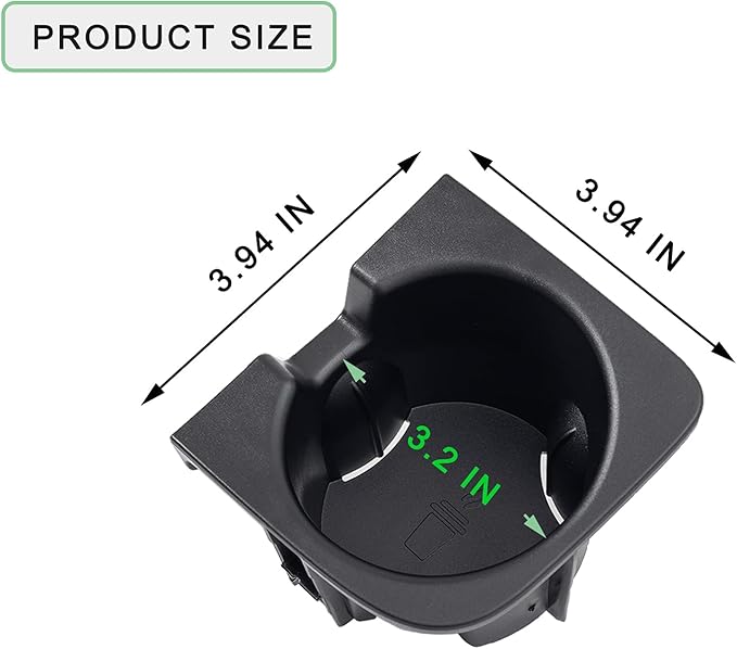 JDMCAR Car Cup Holder Inserts Replacement for Toyota Tacoma 2005 to 2015, Durable Cup Holder Inserts Drink Holder Accessories 66991-04012,66992-04012, Black