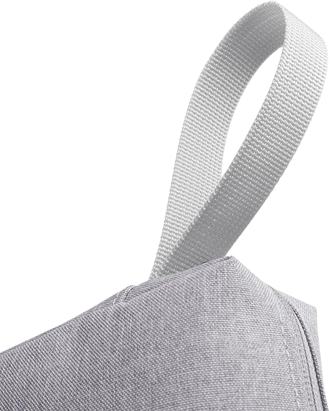 Waterproof Cosmetic Bag for Women | Soft Travel Makeup & Toiletry Organizer, Large Portable Storage for Makeup Products, Tissues, Electronics, USB Cables| Nylon, Durable & Stylish (Large-Grey)