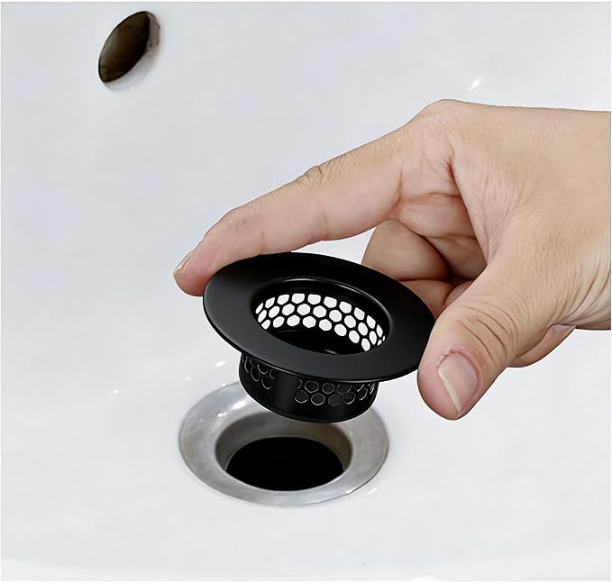 2Pcs Polished Silver Shiny Drain Strainer - Fits 1.25"-1.60" Hole | Stainless Steel Hair Catcher for Bathroom/Bathtub/Laundry/RV Sink