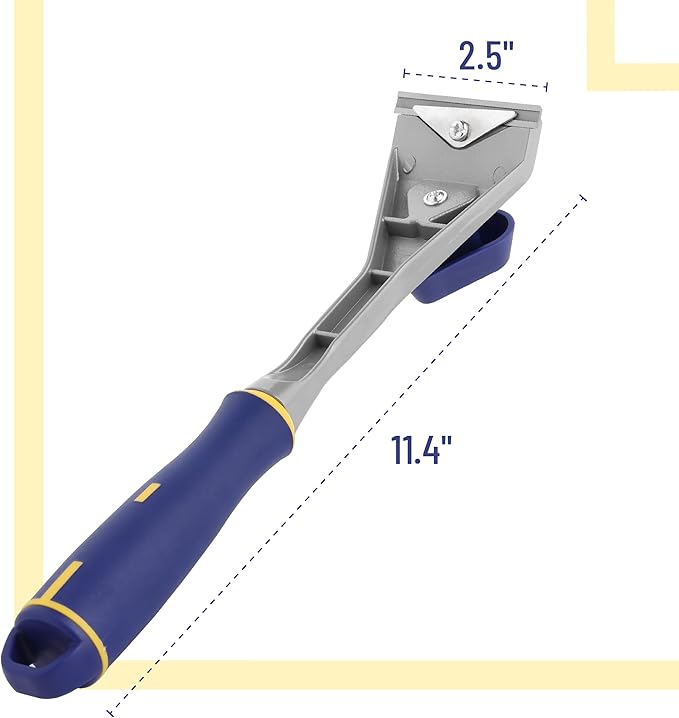 Bates- Carbide Scraper, 2.5", Double-Edged Tungsten Steel Blade, Paint Scraper Tool