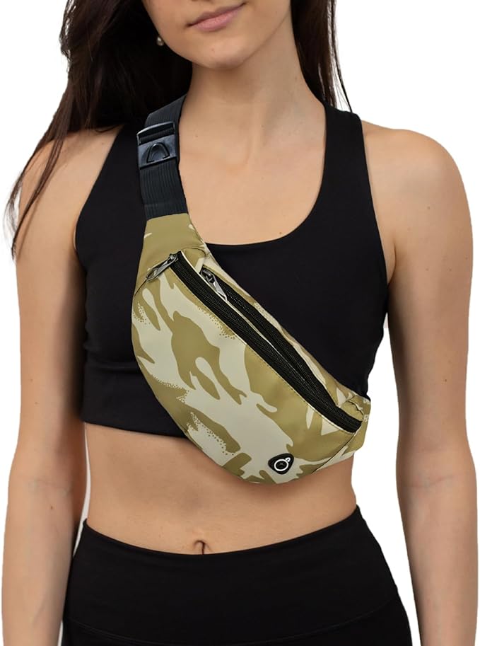 Fanny Packs for Men and Women, Waterproof Sports Waist Pack Bag for Travel Hiking Running Hands-free