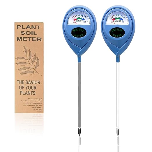 Soil Moisture Meter, 2 Packs Plant Water Meter, Moisture Meter, Blue + Blue Soil Test Kit, Soil Tester Hygrometer, Plant Water Meter, Plant Care Tools for House Plants, Gardening Gifts