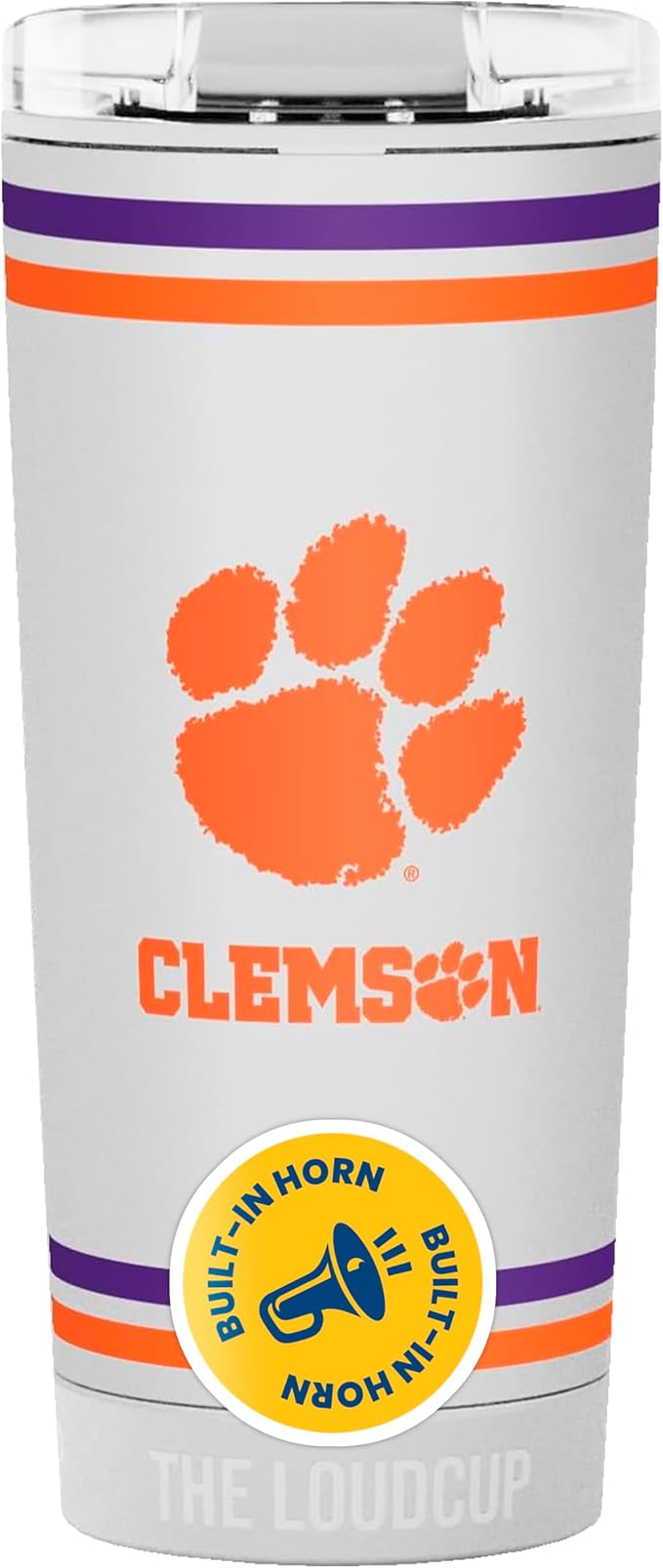 The LoudCup Blow Horn Tumbler, Cheer & Sip 2-in-1 Reusable Water Bottle with Built-In Horn for Sports Games, Tailgates, Parties & Events, BPA-Free