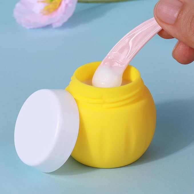 Travel Containers for Toiletries, GLAMFIELDS TSA Approved 1.7oz 50ml Travel Size Silicone Cream Jars BPA Free, Leak-proof Travel Essentials with Lid for Cosmetic Face Hand Body Cream Purple (4 Pack)