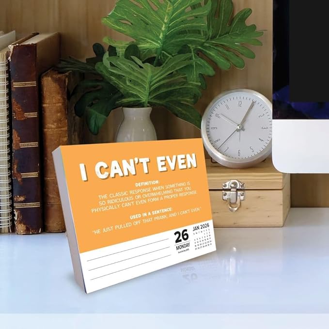 Willow Creek Press, Office Lingo 2026 Desk Calendar, 6.18'' X 5.43'', Daily Calendar with Adhesive Binding