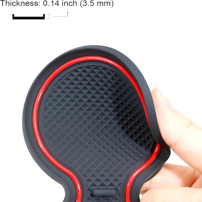 for 2024 2025 2026 Chevy Trax Accessories - for 2024 2025 2026 Chevrolet Trax (LS,1RS,LT,2RS,ACTIV) Cup Holder Inserts Door Slot Mat Compartment Center Console Liners (14 Pcs, Red Trim)