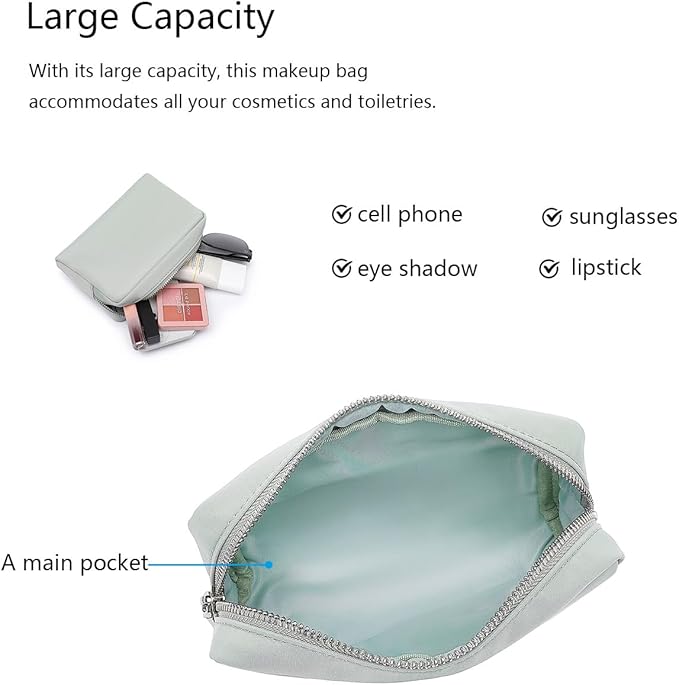 Waterproof Makeup Bag Large Capacity Women's Classic Black Wash Bag Adjustable Partition Wash Bag Brush and Cosmetic Carrying Bag… (Grey)