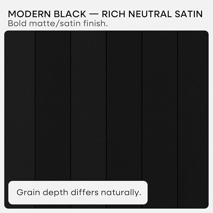 Homeforia Black Floating Shelves 36 inches Long, High End Solid Real Wood 36 inch Floating Shelf for Wall Mounted, Black Wooden 36in Floating Shelves, Heavy Duty Bracket, 36 X 6.5 X 1.75 in, Set of 2