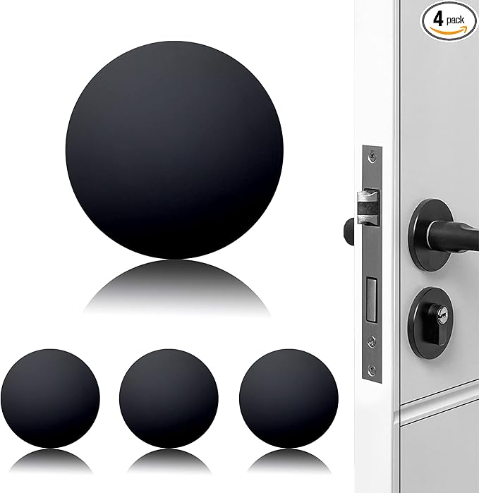 XoYoZo Door Stoppers Wall Protector Buffer Guard Doorknob Door Handle Bumper Self Adhesive Silencer Soft Rubber Crash Pad for Home Office