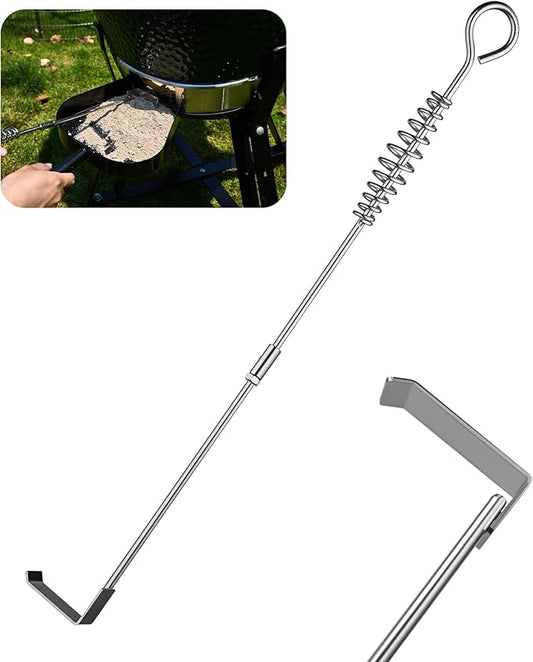 22-inch Grill Oven Ash Cleaning Tool, Suitable for Big Green Egg, Kamado Joe, and Other Charcoal Grills, Corner Cleaning Accessory