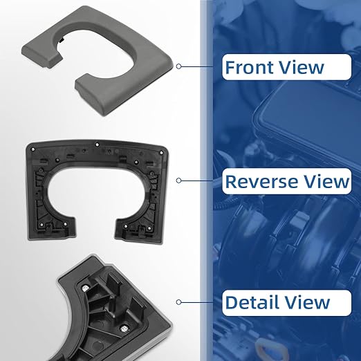 Center Console Cup Holder Replacement Pad Gray Compatible with Ford F150 2004-2014 Center Console Cup Holder Pad