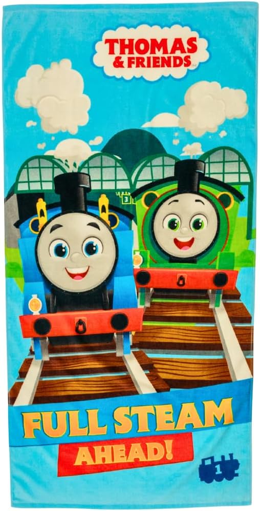 Thomas & Friends Kids Super Soft Cotton Bath/Pool/Beach Towel, 58 in x 28 in, by Franco