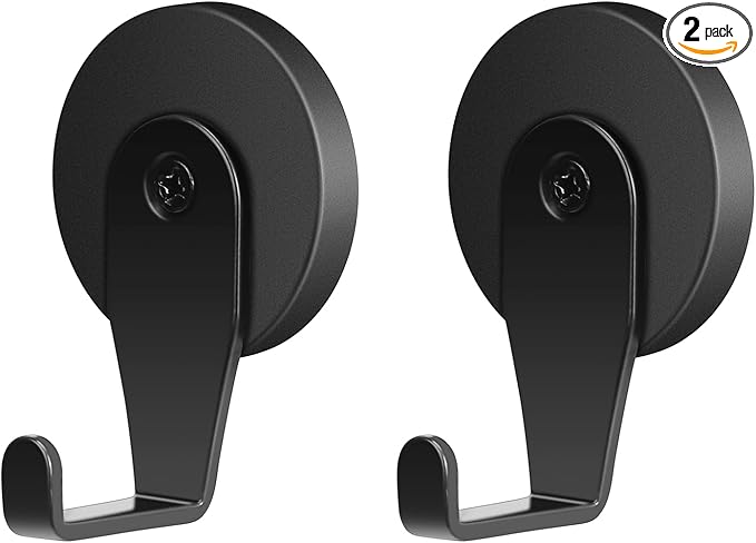 FYY Magnetic Wreath Hanger, 2 Pack Heavy Duty Magnets with Hook for Refrigerator, Christmas Decoration Magnetic Hooks for Metal Front Door, Cruise Hook Hanger for Hanging Cabins Grill Coat Pattern 1