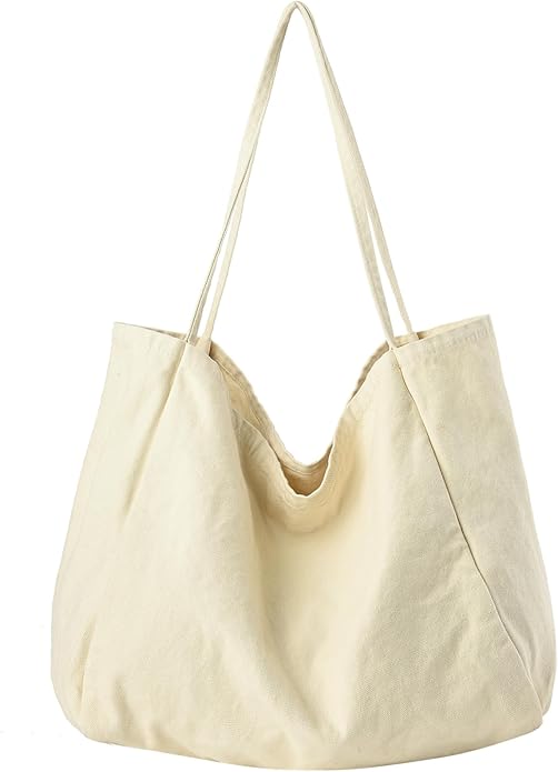 Canvas Tote Bag for Women Large Hobo Shoulder Bag for Work Travel Casual Message Bag Tote Purse handbags