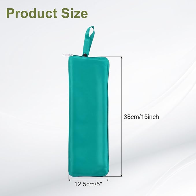 uxcell Wet Umbrellas Bag, 15 x 5 Inch Waterproof Oxford Cloth Reversible Umbrellas Sleeve Cover Portable Waterproof Case for Wet Travel Folding Umbrellas Travel Home Outdoor, Dark Green