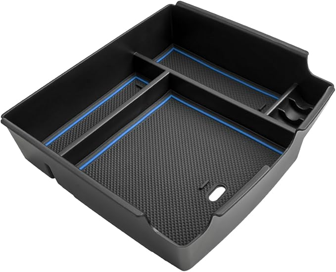 CDEFG for 2025 Kia Carnival Center Console Organizer Tray 2022-2025 Kia Carnival LX LXS EX SX SX Prestige Accessories Middle Console Organizer 2025 Carnival Armrest Storage Box(Blue)