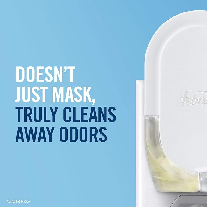 Febreze Plug In Air Freshener Fade Defy Plugs, Scented Oil Warmer- Pack of 4