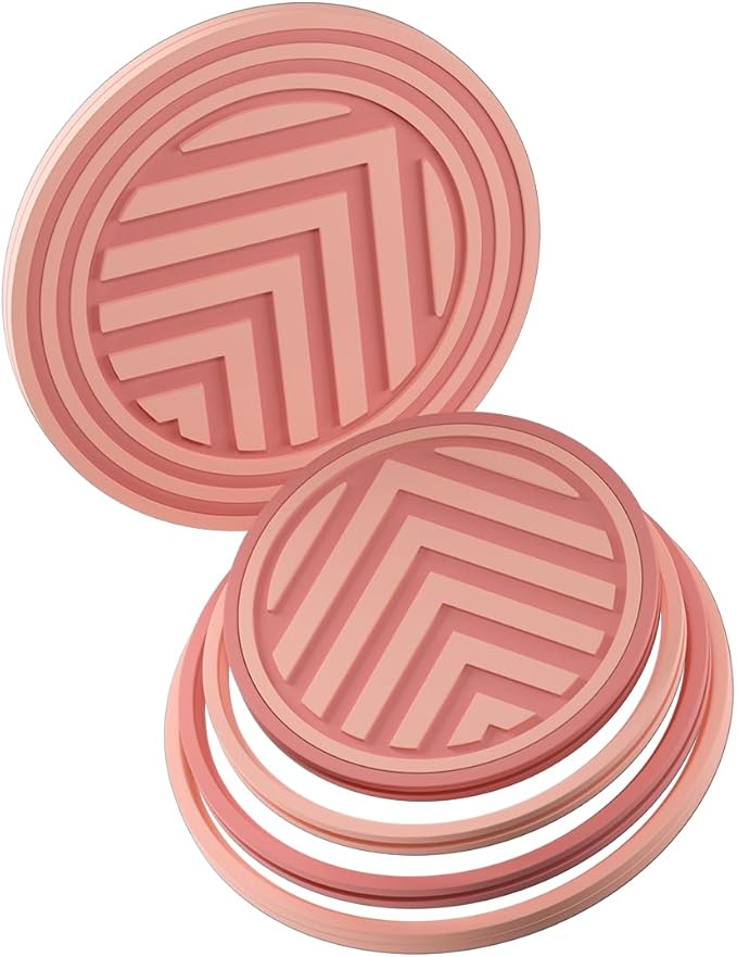 FitRing Adjustable Car Cup Holder Coasters, 2.75"–3.54" Adjustable Diameter, Silicone Coaster Upgrade Helps Reduce Side Gaps and Stay Put, 2-Pack