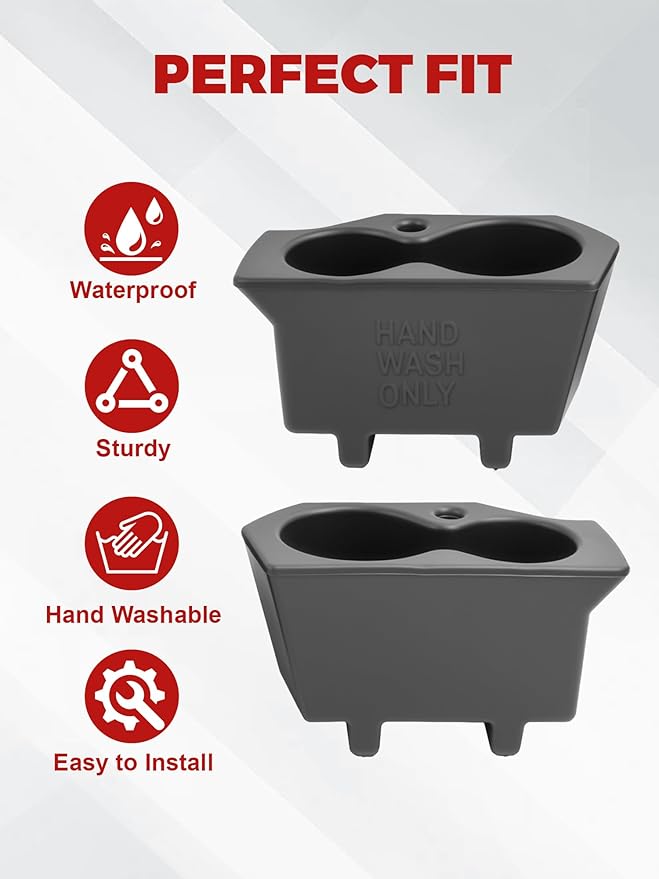 Cup Holder Left and Right Replacement for Ram 1500 2500 3500 4500 5500 2013 2014 2015 2016 2017 2018 2019 2020 5NN24XXXAA 1LD23XXXAA