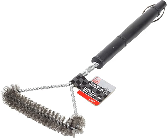 Chef Craft Select BBQ Grill Brush, 18 Inch, Stainless Steel/Black