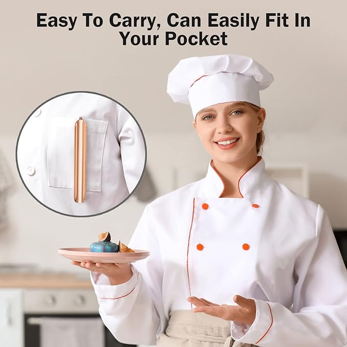 Food Scraper, Restaurant Table Crumb Sweepers, Crumb Cleaner Tool for Kitchen, Stainless Steel Crumb Catcher for Crumbs, Crumber Tool Server Accessories for Waitresses Waiters (2 PACK, Rose Gold)
