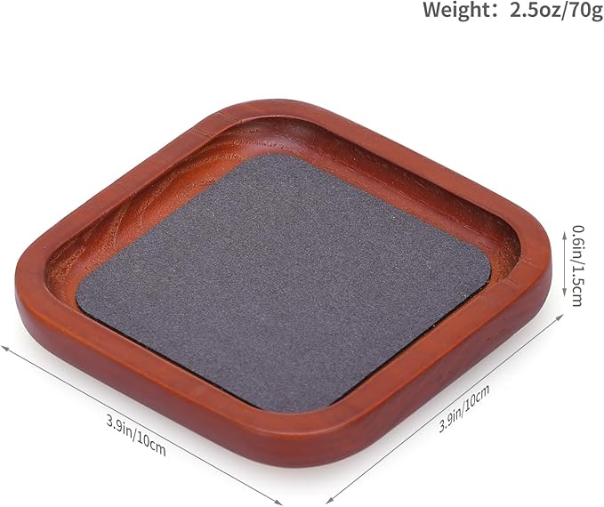 Wooden Jewelry Display Tray Rounded Rectangle Ring Showcase Stackable Elegant Bracelet Watch Jewelry Organizer for Personal Use and Commerce (Old Lace, Small-W 3.9'' x H 0.6'' x L 3.9'')