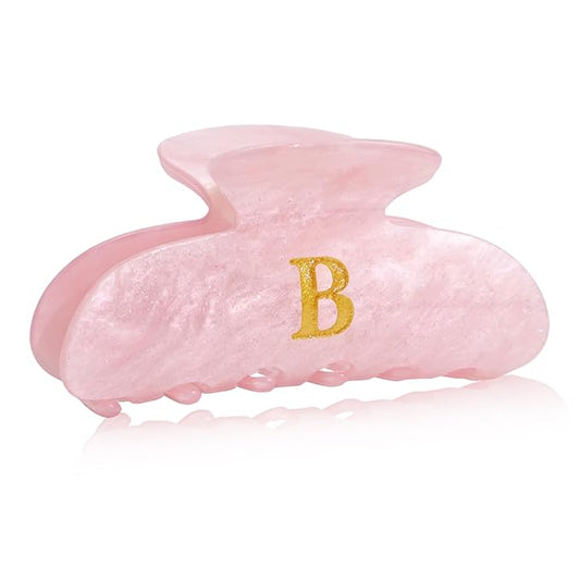 Birthday Gifts for Women - Acrylic Letter Hair Clips for Women, Pink Letter Hair Claw Fashion Glitter Claw Clips Durable Hair Accessory, Mom Birthday Gifts, anniversarys Gifts, Gifts for Her