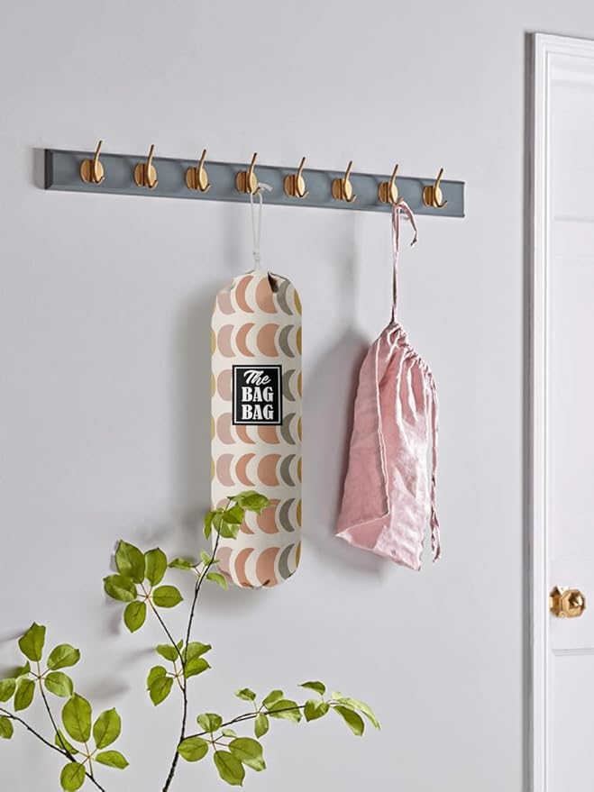 The Bag Bag Grocery Bag Holder, Boho Pattern Grocery Bags Holder Organizer For Shopping Bags, Wall Mount Plastic Bags Storage Container Dispensers, Kitchen Gifts For Women Family Grandma Mom(H-27)
