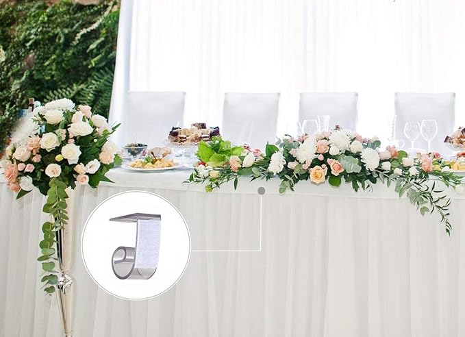 NAVADEAL Table Skirting Clips Tablecloth Clips for Table 1" - 1 1/4" with Hook and Loop | Pack of 25 | Great for Wedding Home Meeting Party Picnic Patio Banquet Indoor Outdoor Events