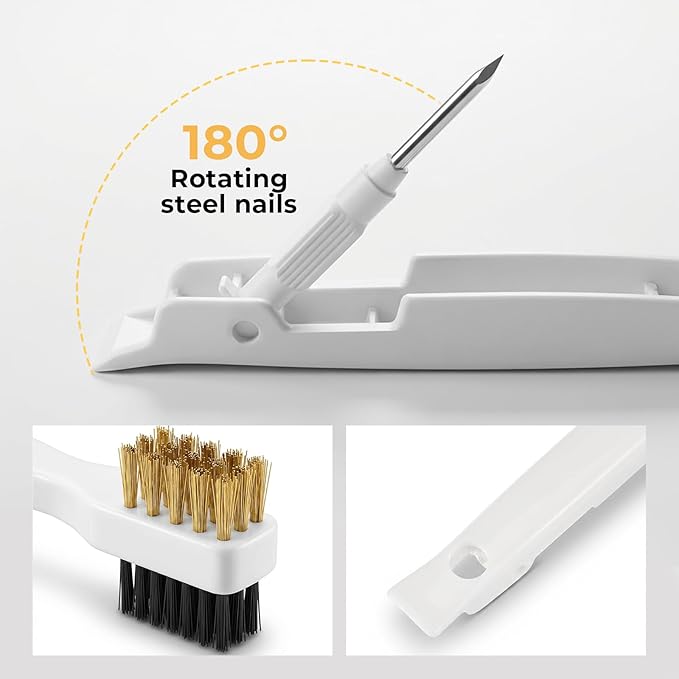 Ymapinc Gas Stove Top Cleaner Set - Kitchen Cleaning Scrub Brush with Cooktop Scraper + Scraper Tool, Household Cleaning Tools & Scrubber for Range Hood Grease Grime