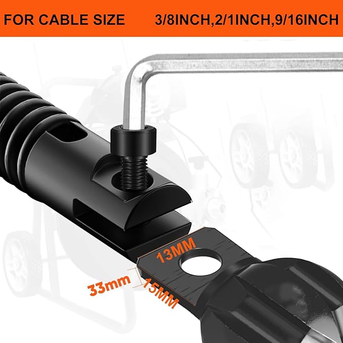 8+1 Heavy Duty Drain Snake Kit 6-Blade Grease Cutter + 8-Piece Clog Remover Set – Rustproof Manganese Steel & CNC Machined – Fits 3/8" to 3/4" Cables