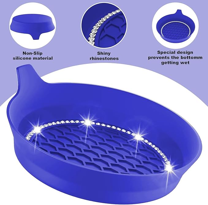 4 PCS Car Cup Coasters, Universal Cup Holder Coaster for Car Accessories, Bling CupHolders Insert for Women Non-Slip Silicone Car Cup Holder Coasters