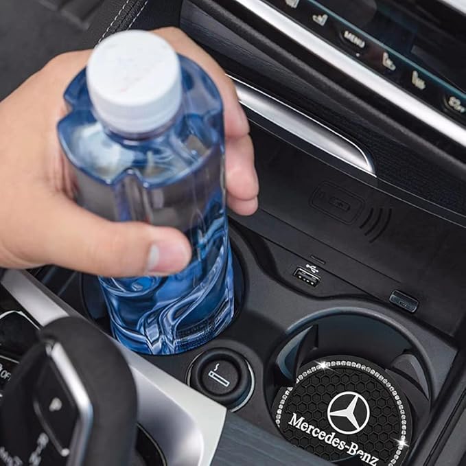 Car Cup Holder Coaster for MercedesBenz Recessed Silicone Cupholder Coaster Interior Accessories 2.75IN 2Pack