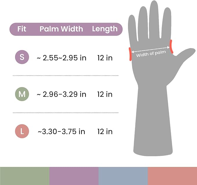Rubber Cleaning Gloves for Dishwashing, 4 Pairs Reusable Kitchen Gloves for Washing Dishes and Household Cleaning, Green Dish Gloves with Flocked Lining and Non-Slip Grip, Pefect for Woman Men - L