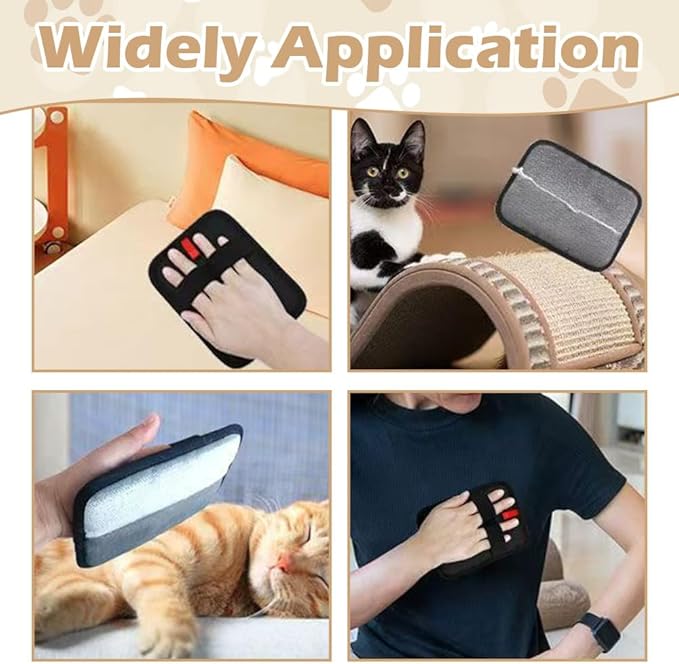 2 PCS Pet Hair Removal Glove Electrostatic Pet Hair Remover Reusable Animal Fur Removal Tool Cat & Dog Grooming Gloves Brush for Couch Carpet Curtain Furniture Laundry