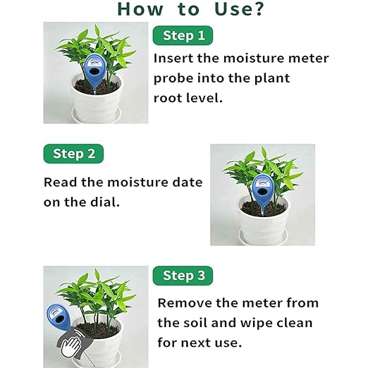 Soil Moisture Meter, 2 Packs Plant Water Meter, Moisture Meter, Blue + Blue Soil Test Kit, Soil Tester Hygrometer, Plant Water Meter, Plant Care Tools for House Plants, Gardening Gifts