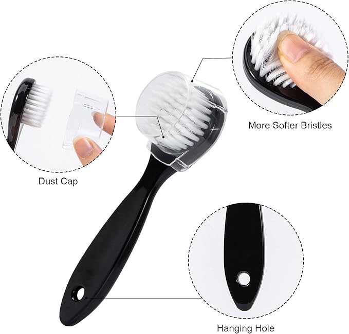 3 Pcs Facial Cleansing Brush, Useekoo Manual Face Brushes for Cleansing and Exfoliating, Face Scrubber to Massage, Deep Pore Exfoliation, Makeup Remove and Skin Care with Soft Bristles