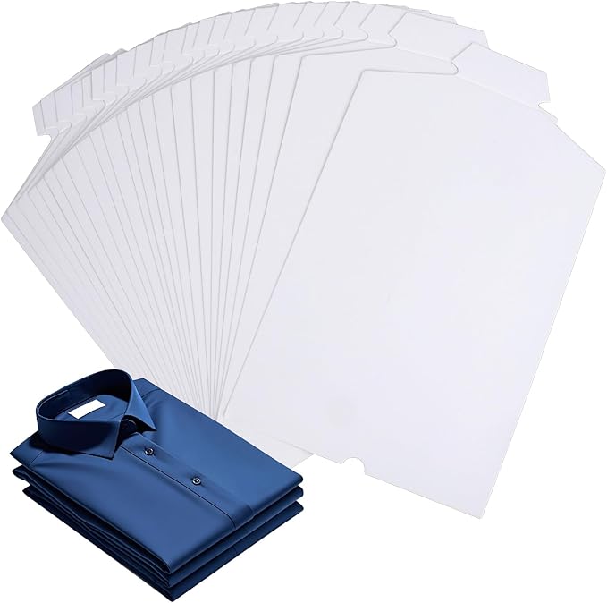 White Shirt Folding Cardboard, 8.5x14 inch, Pack of 50, T Shirt Folder Board, Paper Shirt Form Cardboard Inserts for T Shirt Display, DIY Painting, Clothes Packaging, Mailing, Storage