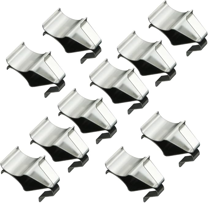 Stainless Steel Siding Hangers, Set of 10, Heavy Duty, Rust-Resistant, Low Profile, Hold Up to 12Lbs, No Drill Siding Clips for Horizontal Vinyl Siding (10)