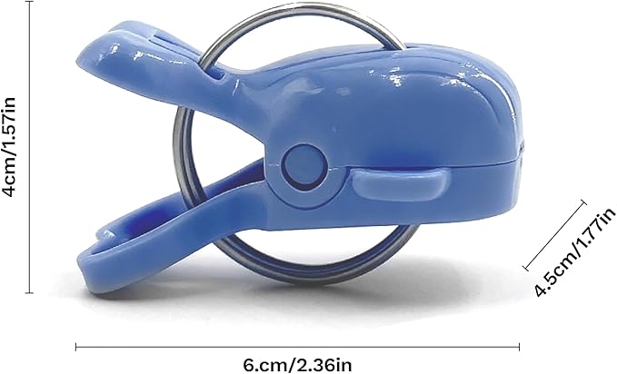 Whale Shaped Bag Clips 8 Pack – Cute Food Clips, Snack Bag Sealer, Clothespins, Kitchen Storage Clips, Towels, Party Decorations, 4 Red & 4 Blue